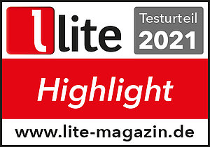 Testsiegel Lite-Magazin 2021 Leak Stereo 130