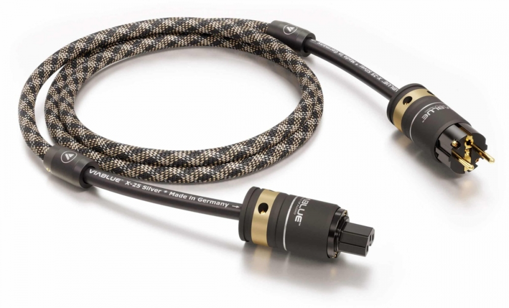 Bild 1 von Netzkabel Viablue  X-25 Silver Power 2,5 mm²  / (Länge) 1,00 m schwarz