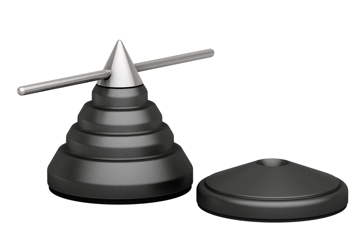 Bild 1 von Audio Selection Kegel mit Disc  klein 4er Set  / (Farbe) silber