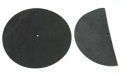 Plattentellerauflage Leder  / (Farbe) schwarz